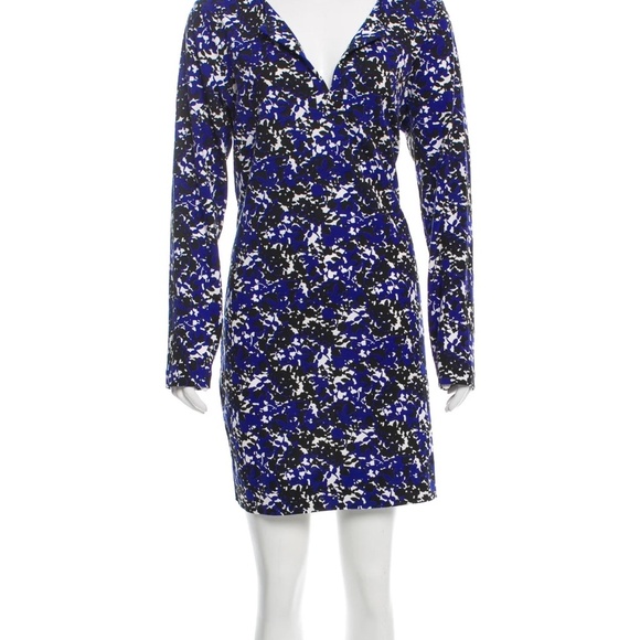 Diane Von Furstenberg Dresses & Skirts - Diane Von Furstenberg Cotton/Silk Reina Mini A-line Dress w/long sleeves Sz-14